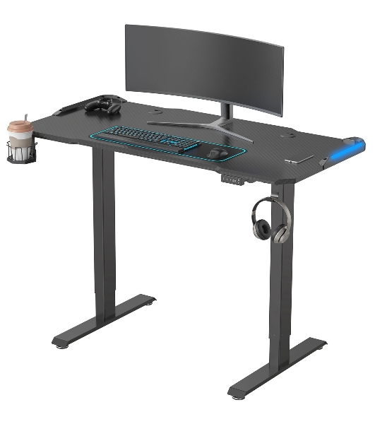 Стол игровой Cactus CS-ED-GbK столешница МДФ карбон, каркас черный