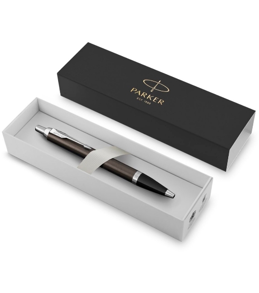 Ручка шариковая Parker IM Core K321 (CW1931671) Dark Espresso CT, M, синие чернила, подарочная коробка