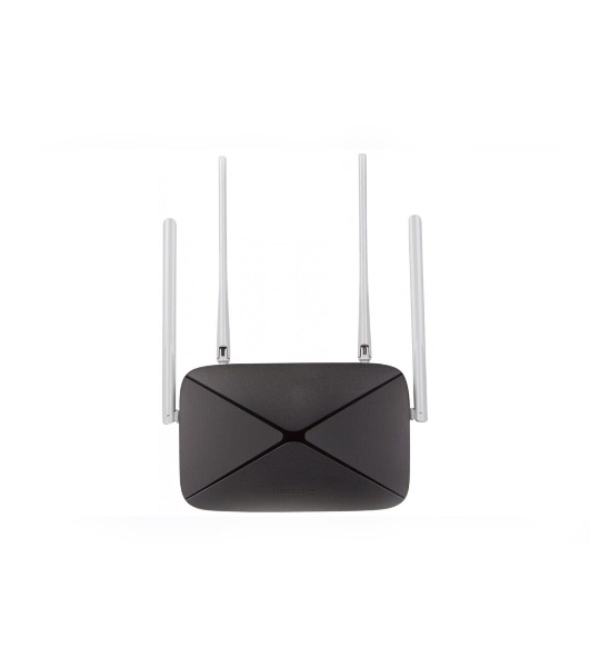 Беспроводный маршрутизатор Mercusys AC12, Dual Band, (867Мбит/с на 5 ГГц + 300Мбит/с на 2,4 ГГц)4 порта 100 Мбит/с, 4 фиксированных антенны