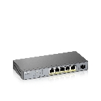 Коммутатор Zyxel GS1350-6HP, 4xGE PoE+, 1xGE PoE++ (802.3bt), 1xSFP, бюджет PoE 60 Вт, дальность передачи питания до 250 м, автоперезагрузка PoE-портов, повышенная защита от перенапряжений и электростатических р, фото5