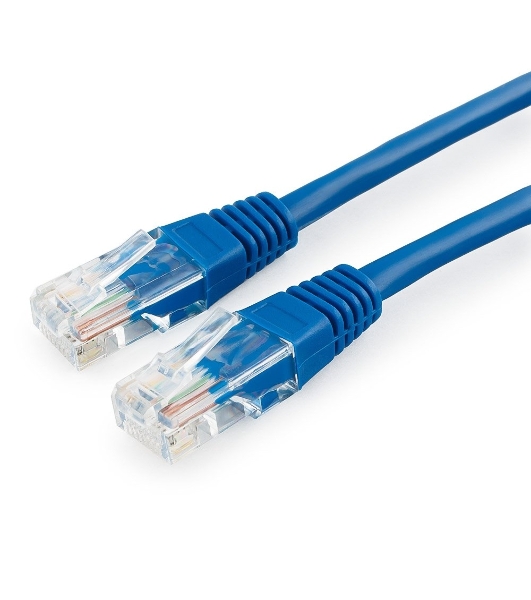 Патч-корд UTP Cablexpert cat.5e 0.25м, литой, многожильный, синий