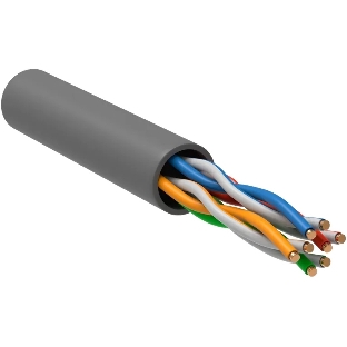 Кабель информационный ITK Generica BC1-C5E04-121-305-T-R-G кат.5E U/UTP 4X2X24AWG 100Om LSZH внутренний 305м серый