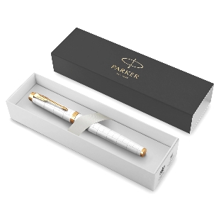 Ручка роллер Parker IM Premium T318 (CW2143646) Pearl GT, F, черные чернила, подарочная коробка