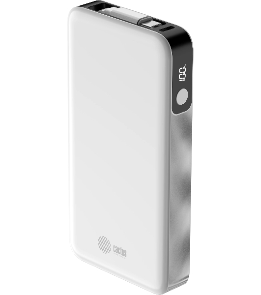 Портативный аккумулятор Cactus CS-PBFSPA-10000 10000mAh 22.5W 4.5A 2xUSB-C белый