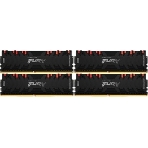 Оперативная память Kingston Fury Renegade, DDR4, 128Gb (4x32Gb), 3600MHz, CL18, DIMM, радиатор, RGB, черный/серебристый, фото6