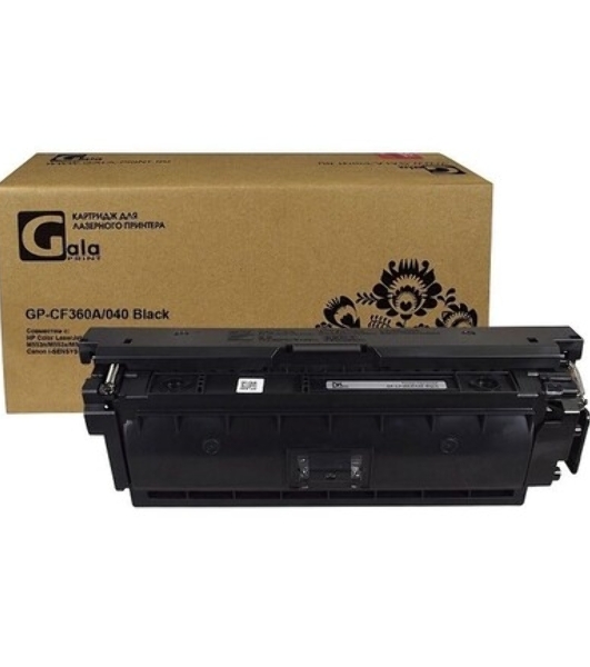 Тонер GalaPrint GP-CF360/CF380/CF400/CF410/CF450/CF530/CF540/CE400/CE410 для принтеров HP CLJ M154/M180/M181/M252/M254/M274/M277/M280/M281/M351/M375/M377/M451/M452/M475/M476/M477/M551/M552/M553/M570/M575/M577/M652/M653/M681/M682 черный 500гр (H108) PET Фас РФ (химический)