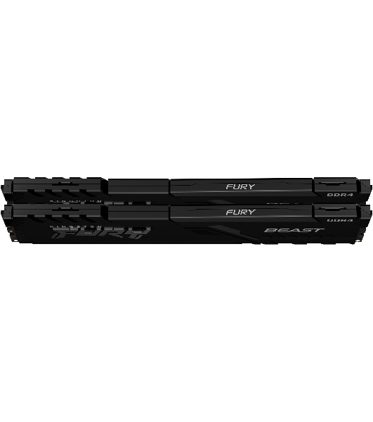 Оперативная память Kingston Fury Beast, DDR4, 32GB (2x16GB), 3200MHz, CL16, DIMM, с радиатором, черный