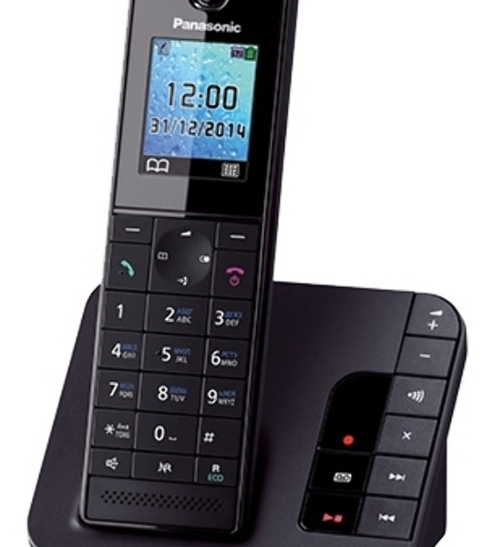 Телефон беспроводной (DECT) Panasonic KX-TGH220RUB черный АОН, Caller ID, 'Радионяня'