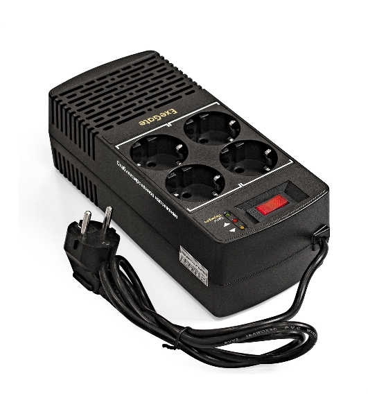 Стабилизатор ExeGate Power AD5000-1200 (1200VA/600W, диапазон 150...280В, 4 евророзетки)