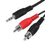 Шнур Rexant Стерео 3,5 мм - 2 RCA, 7 м (10 шт./уп.), фото 1