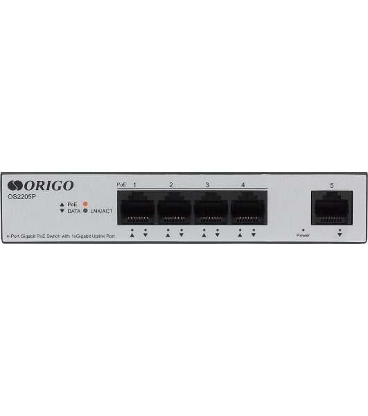 Коммутатор Unmanaged Switch 4x1000Base-T PoE, 1x1000Base-T, PoE Budget 60W, Long-range PoE up to 250m, metal case