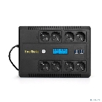 Источник бесперебойного питания ExeGate NEO Smart LHB-650.LCD.AVR.8SH.CH.RJ.USB 650VA/390W, LCD, AVR, 8*Schuko, RJ45/11, USB, 4*USB-порта для зарядки, черный, фото21