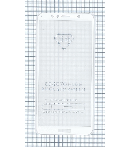 Защитное стекло 'Полное покрытие' для Huawei Honor 7A pro белый