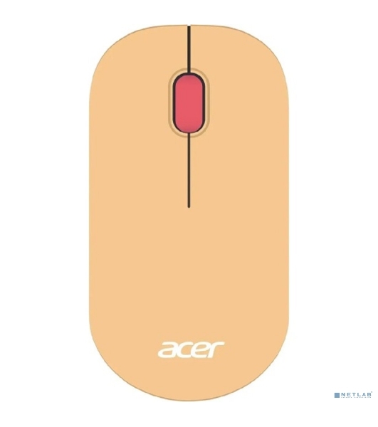Мышь беспроводная Acer OMR205 бежевый/розовый, 1200 dpi, радиоканал, USB, кнопки - 3