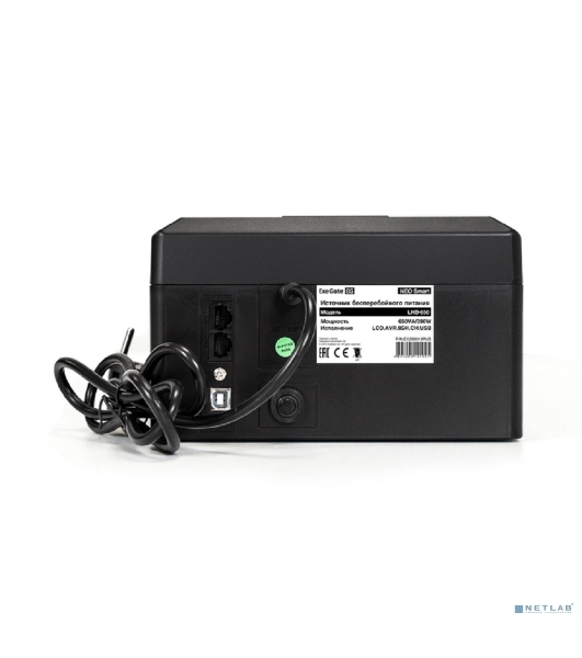 Источник бесперебойного питания ExeGate NEO Smart LHB-650.LCD.AVR.8SH.CH.RJ.USB 650VA/390W, LCD, AVR, 8*Schuko, RJ45/11, USB, 4*USB-порта для зарядки, черный