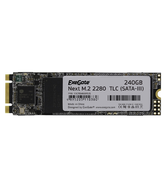 Накопитель SSD ExeGate Next A2000TS240, 240Gb, SATA III, M.2 2280, R/W 558/490
