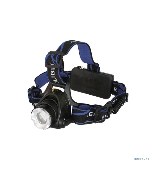Фонарь Ultraflash E150 налоб акку 220В, черный, CREE 3 Ватт, фокус, 2 ак 3 реж, пласт, бокс 12188