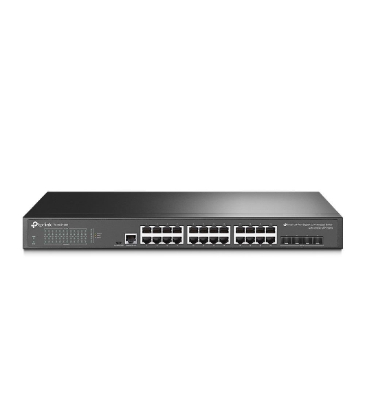 Коммутатор TP-Link JetStream 24-портовый управляемый SFP уровня 2+, 20 гигабитных SFP-портов и 4 гигабитных комбинированных порта SFP/RJ45