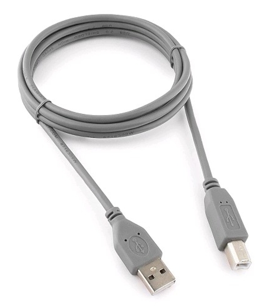 Кабель USB2.0 Pro Cablexpert CCP-USB2-AMBM-6G, AM/BM, 1.8м, экран, серый