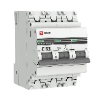 Выключатель автоматический модульный 3п C 63А 4.5кА ВА 47-63 PROxima EKF mcb4763-3-63C-pro, фото 1