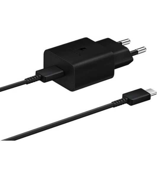 Сетевое зарядное устройство Samsung Adapter 15W Type C with Cable черный (EP-T1510XBEGEU)