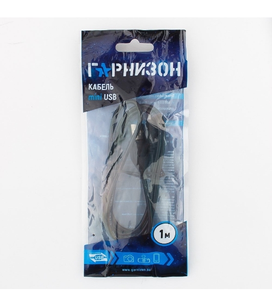 Кабель USB 2.0 Гарнизон GCC-USB2-AM5P-1M, AM/miniBM 5P, 1м, пакет