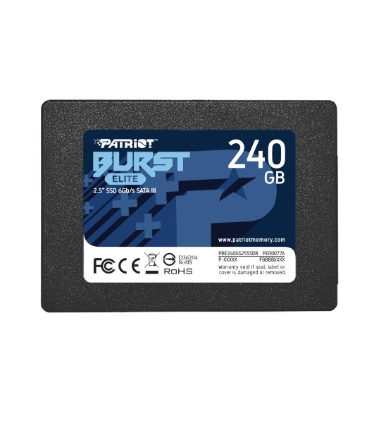 Накопитель SSD Patriot Burst Elite, 240Gb, SATA, 2.5', R/W 450/320