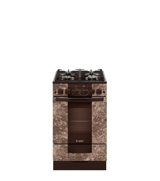 Плита газовая Gefest 5500-02 0114 коричневый, конфорок 4 шт, духовка 52 л, 50 см x 85 см x 58.5 см