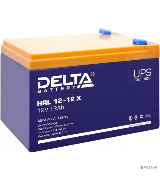 Батарея Delta HRL 12-12 X (12А\ч, 12В) свинцово- кислотный аккумулятор