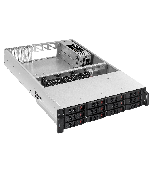 Серверная платформа ExeGate Pro 2U660-HS12 (RM 19', высота 2U, глубина 660, Redundant БП 2x1200W, 12xHotSwap)
