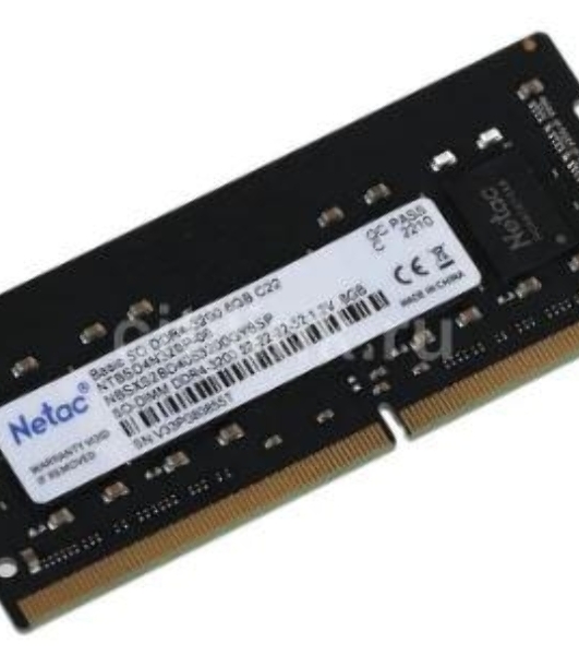 Оперативная память NETAC Basic, DDR4, 8GB (1x8GB), 3200MHz, CL22, SO-DIMM