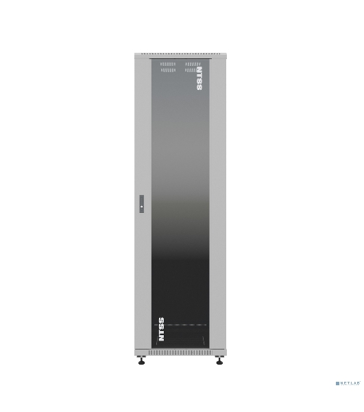Шкаф серверный NTSS Премиум (NTSS-R42U6080GS) напольный 42U 600x800мм пер.дв.стекл металл 900кг серый IP20 сталь