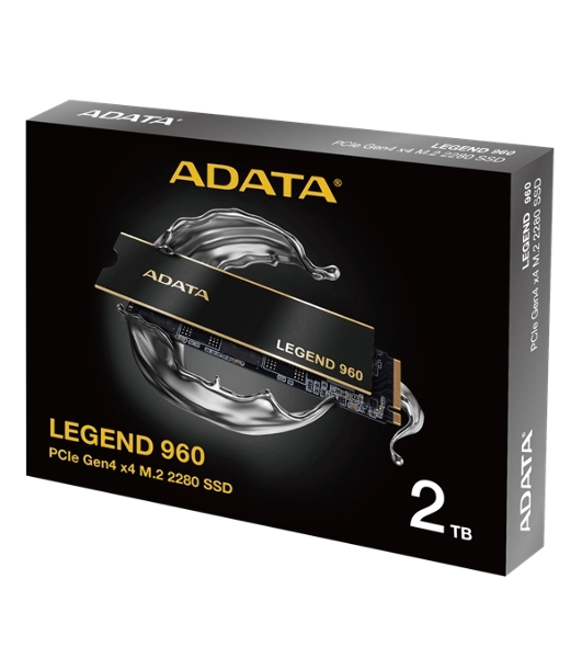 Накопитель SSD ADATA LEGEND 960, 2Tb, PCIe 4.0 x4, M.2 2280, NVMe, R/W 7400/6800, с радиатором