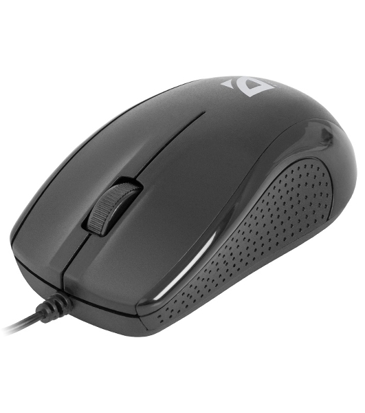 Мышь проводная Defender Optimum MB-160 черный, 1000 dpi, USB, кнопки - 3