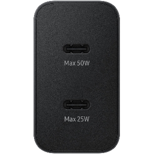 Сетевое зарядное устройство Samsung EP-T5020 50W 3A (PD) 2xUSB type-C для Samsung черный