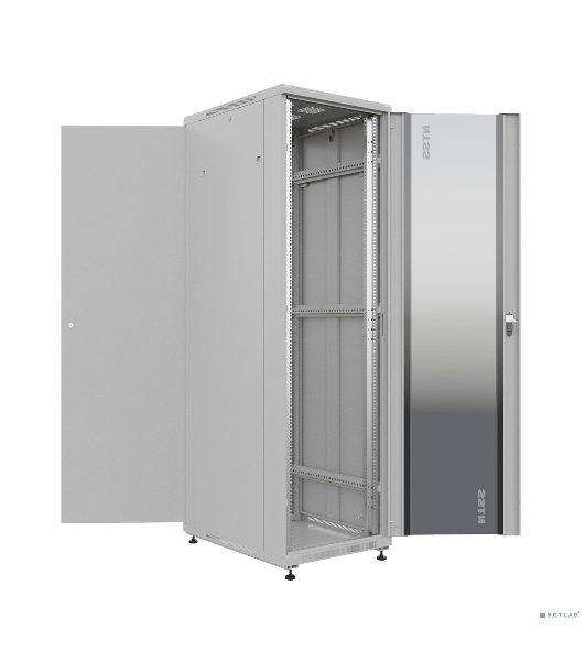 Шкаф серверный NTSS Премиум (NTSS-R42U6080GS) напольный 42U 600x800мм пер.дв.стекл металл 900кг серый IP20 сталь