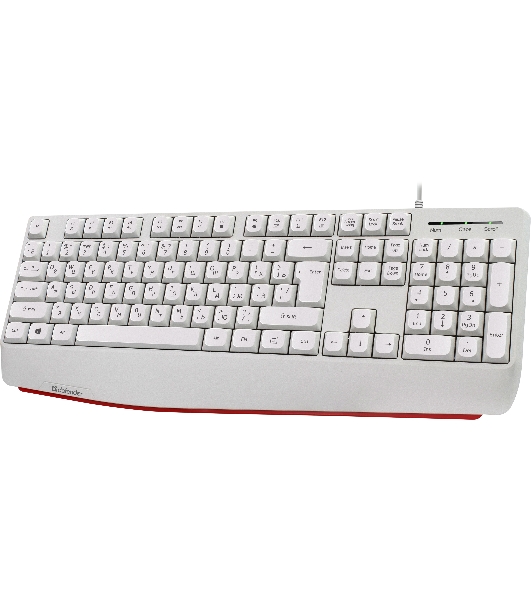 Клавиатура проводная Defender Atom HB-546, USB, белый