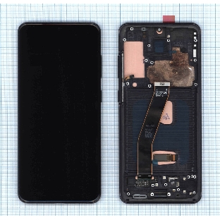 Дисплей для Samsung Galaxy S20 SM-G980F черный с рамкой