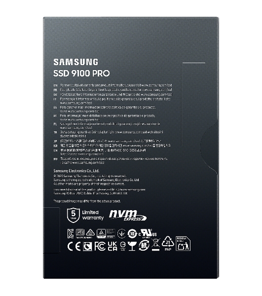 Накопитель SSD 2Tb Samsung 9100 PRO, M.2, PCI-E 5.0 x4, TLC 3D NAND R/W - 14800/13400 Mb/s