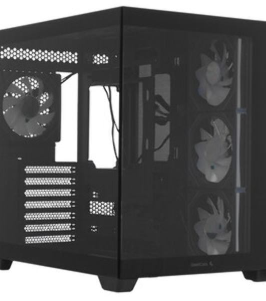 Компьютерный корпус Deepcool CG530 4F черный без БП ATX 2x120мм 2x140мм 2xUSB 2.0 1xUSB 3.0 audio bott PSU