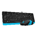 Комплект клавиатура+мышь A4Tech FStyler F1010 проводной, USB, 1600 DPI, чёрный/синий, фото12