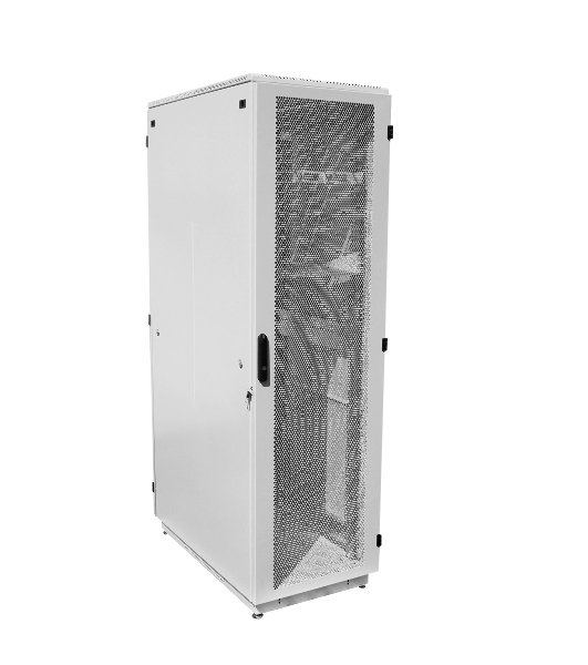 Шкаф телекоммуникационный напольный 42U (600x800) дверь перфорированная 2 шт. (3 места), ШТК-М-42.6.8-44АА