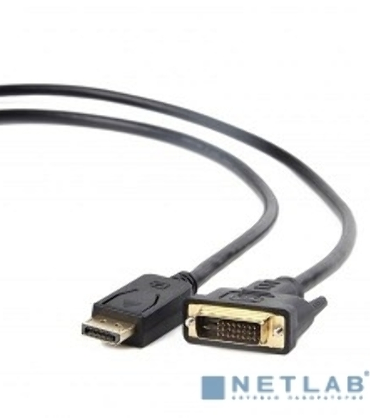 Кабель DisplayPort-DVI Gembird/Cablexpert 1м, 20M/19M, черный, экран, пакет