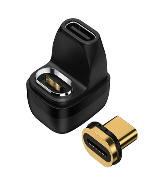 Переходник USB 4 Type-C мама-папа разворот с магнитным разъемом