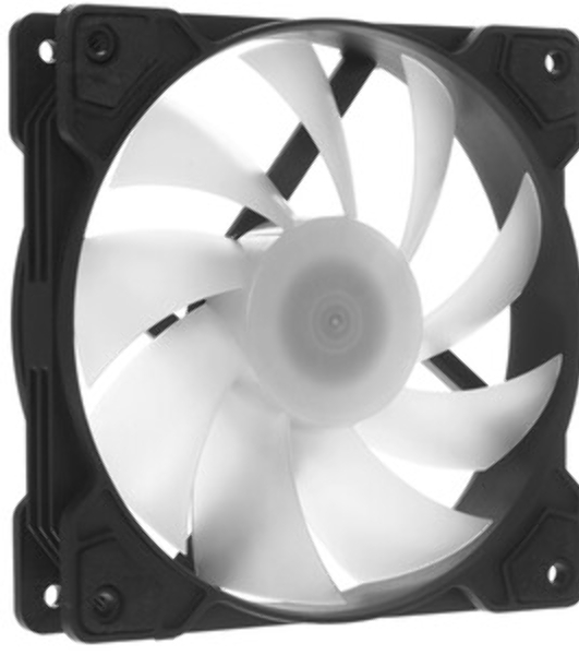 Вентилятор для корпуса Digma DFAN-FRGb1 черный, 120 мм, 1200 об/мин, 23 дБ, 4 pin