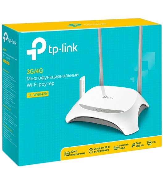 Маршрутизатор TP-Link TL-WR842N Многофункциональный беспроводной маршрутизатор серии N, скорость до 300 Мбит/с
