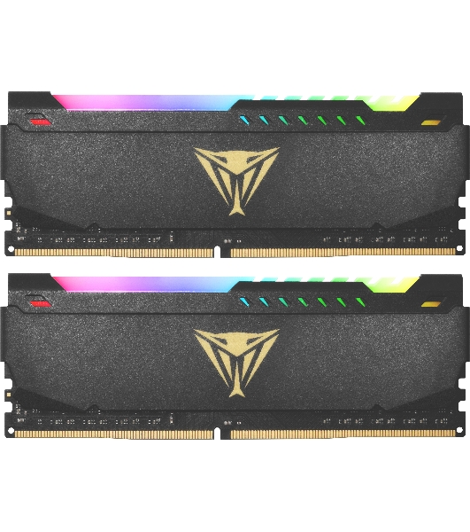 Оперативная память Patriot Viper Steel, DDR4, 64GB (2x32GB), 3600MHz, CL20, DIMM, с радиатором, RGB, черный