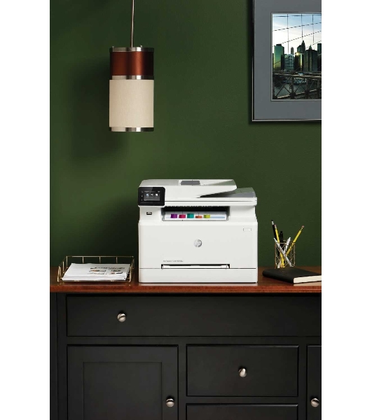МФУ лазерное HP Color LaserJet Pro M283fdw (7KW75A), A4, цветной, печ. до 21 стр/мин., скан. до 26 стр/мин. (ч/б) 22 стр/мин. (цвет), 600 x 600 dpi (печать) 300x300dpi (скан), USB, RJ-45, Wi-Fi, Air Print, Mopria