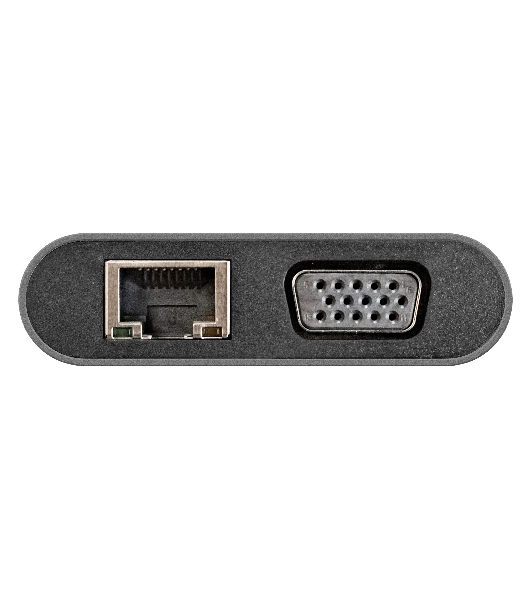 USB-концентратор ExeGate EX293985RUS DUB-31C/MAX (кабель-адаптер USB Type-C --> 3xUSB3.0 + Card Reader + PD 100W + HDMI 4K@30Hz + VGA + Audio + Lan RJ45 10/100/1000Mb, Plug&Play, серый)