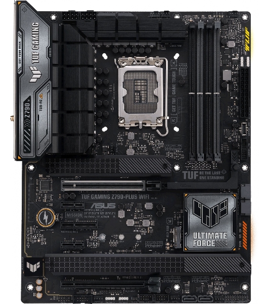 Материнская плата ASUS TUF GAMING Z790-PLUS WIFI, LGA 1700, Intel Z790, 4xDDR5, 4xSATA, 4xM.2, 1xPCIe 5.0 x16, 1xPCIe 4.0 x4, 2xUSB-A 3.2 Gen 2, 4xUSB-A 3.2 Gen 1, 1xUSB-C 3.2 Gen 2, 1xUSB-C 3.2 Gen 2x2, 1x2.5Gb LAN, 5x3.5 мм, 7.1, Standard-ATX
